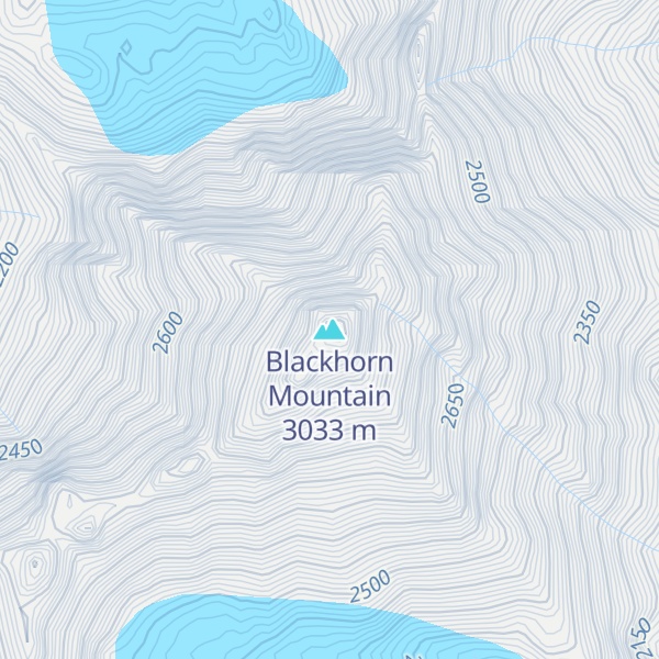 Map of Blackhorn Mountain