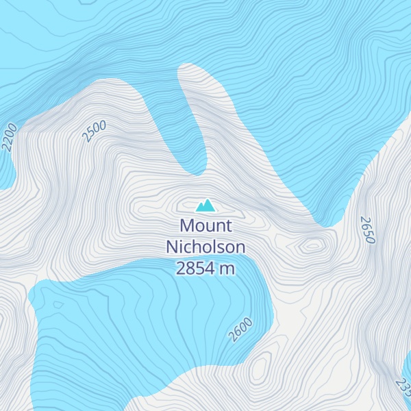 Map of Mount Nicholson