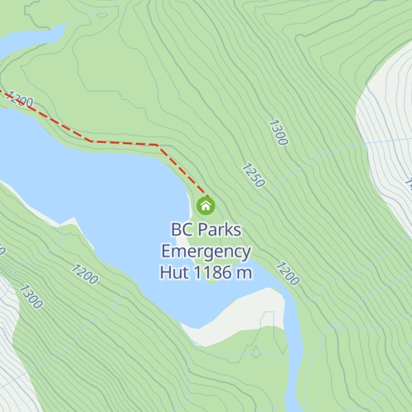 Map of BC Parks Emergency Hut