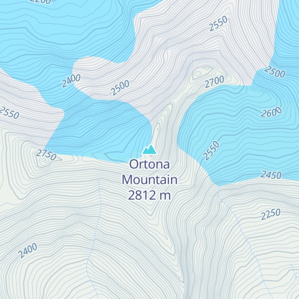 Map of Ortona Mountain