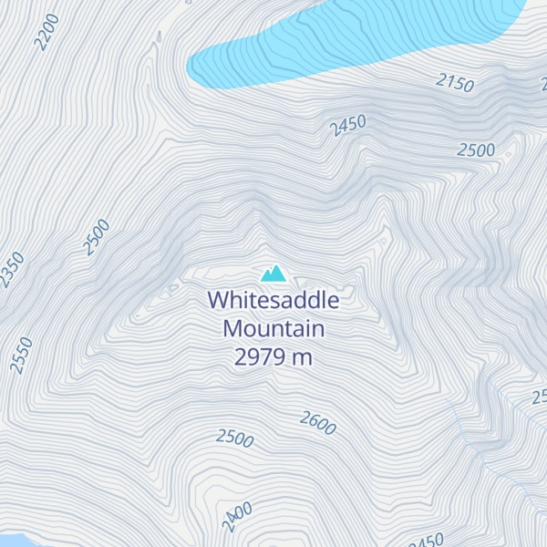 Map of Whitesaddle Mountain