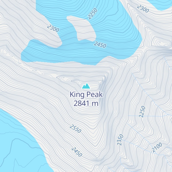 Map of King Peak