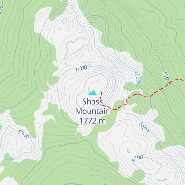 Map of Shass Mountain