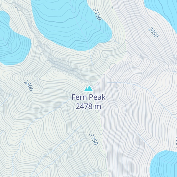 Map of Fern Peak