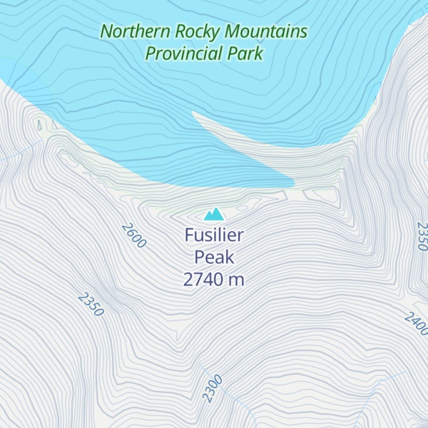 Map of Fusilier Peak
