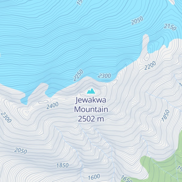 Map of Jewakwa Mountain