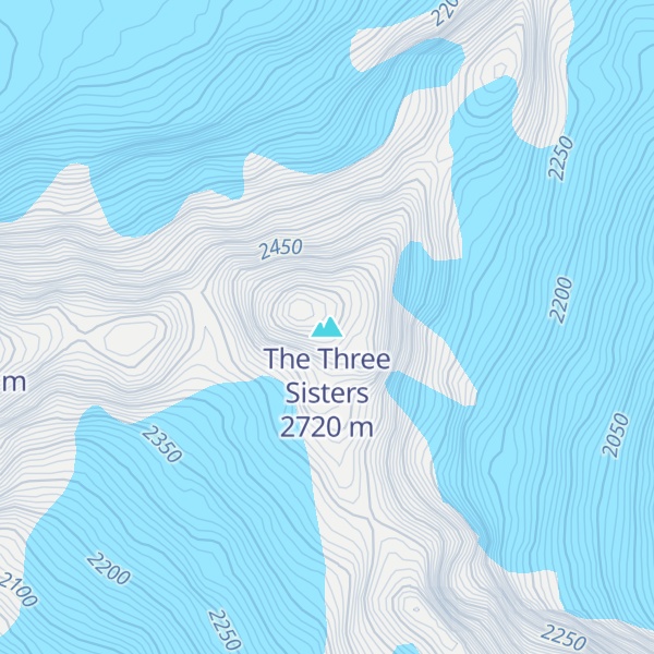 Map of The Three Sisters