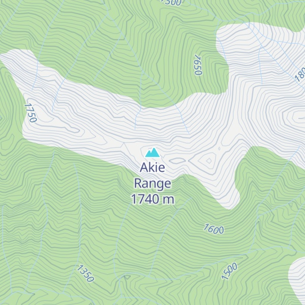 Map of Akie Range