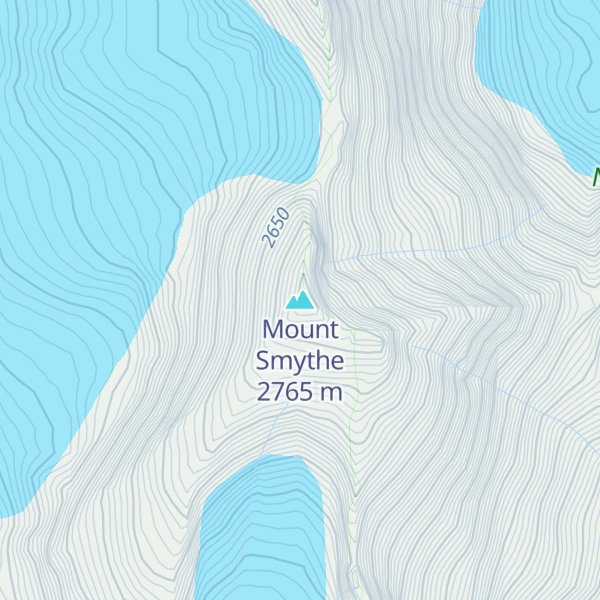 Map of Mount Smythe