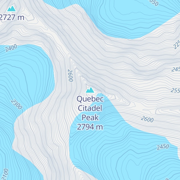 Map of Quebec Citadel Peak