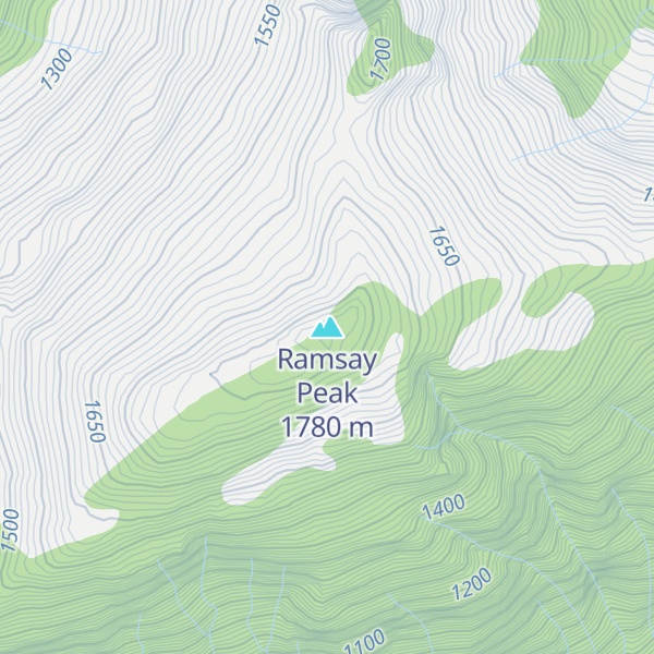 Map of Ramsay Peak