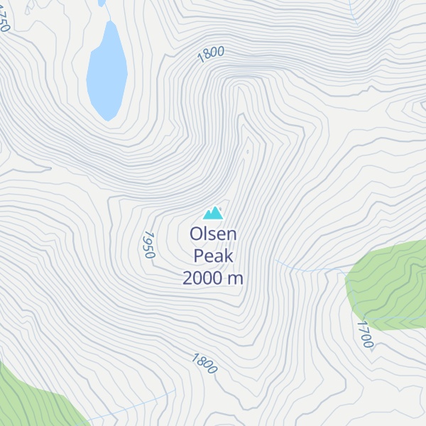 Map of Olsen Peak