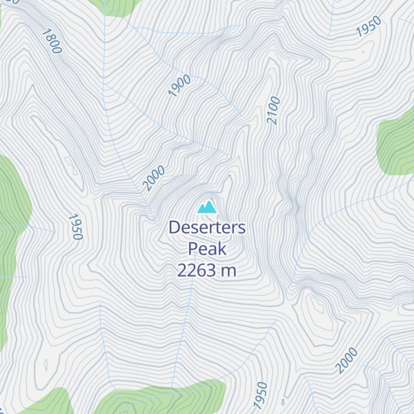 Map of Deserters Peak