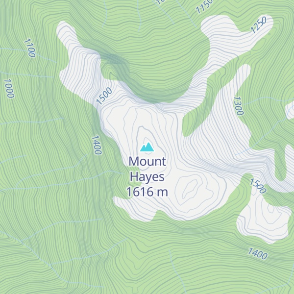 Map of Mount Hayes