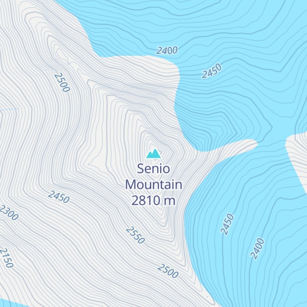 Map of Senio Mountain