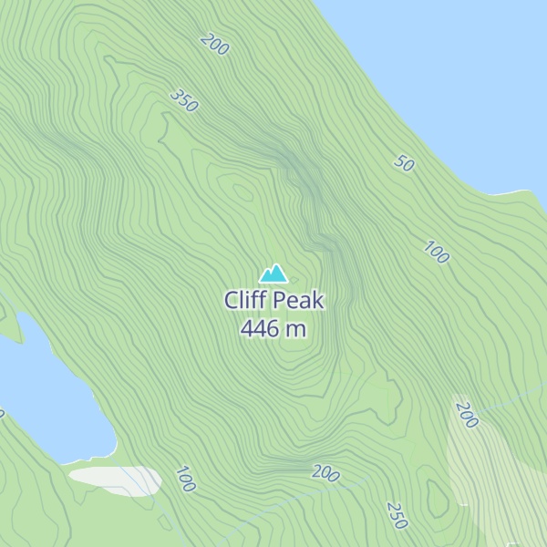 Map of Cliff Peak