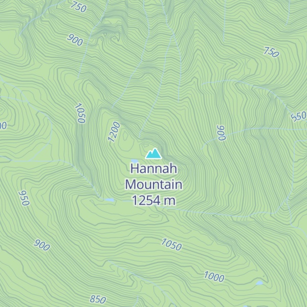 Map of Hannah Mountain