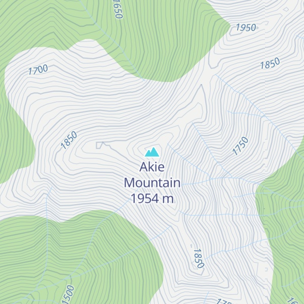 Map of Akie Mountain