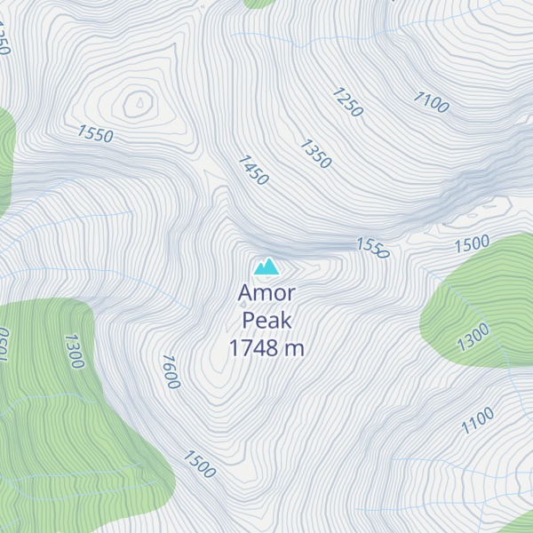 Map of Amor Peak