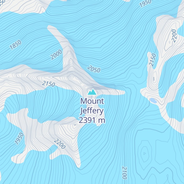 Map of Mount Jeffery