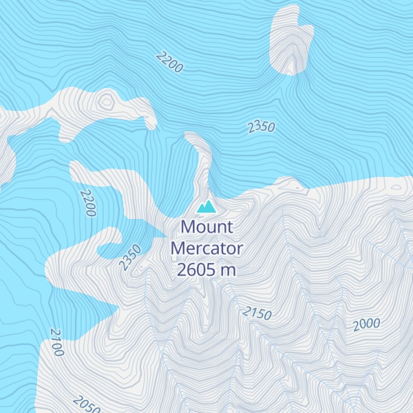 Map of Mount Mercator