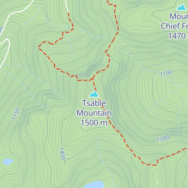 Map of Tsable Mountain