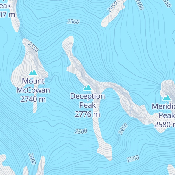 Map of Deception Peak