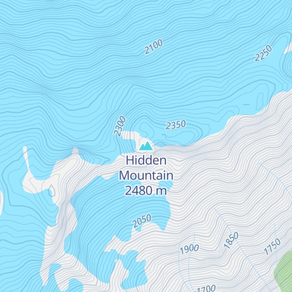 Map of Hidden Mountain