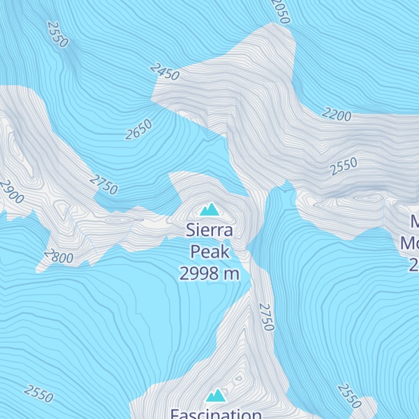 Map of Sierra Peak