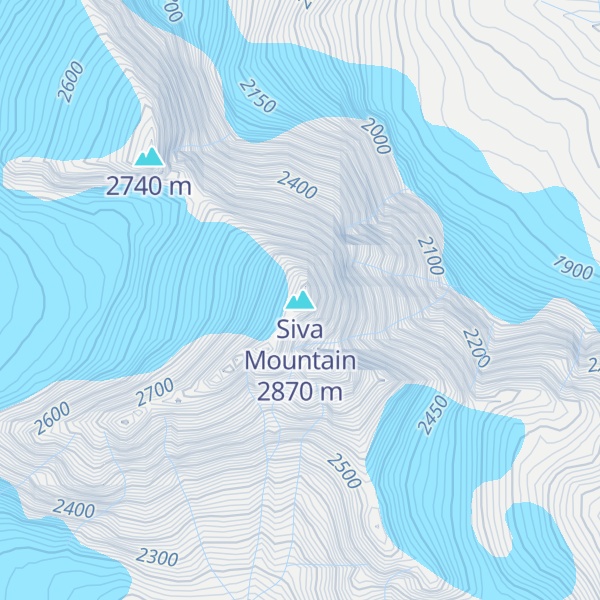 Map of Siva Mountain
