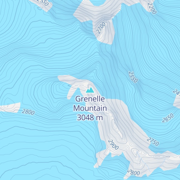 Map of Grenelle Mountain
