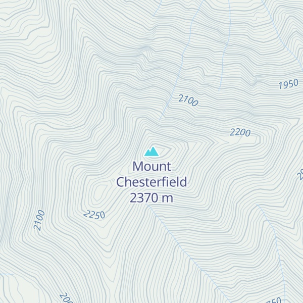 Map of Mount Chesterfield