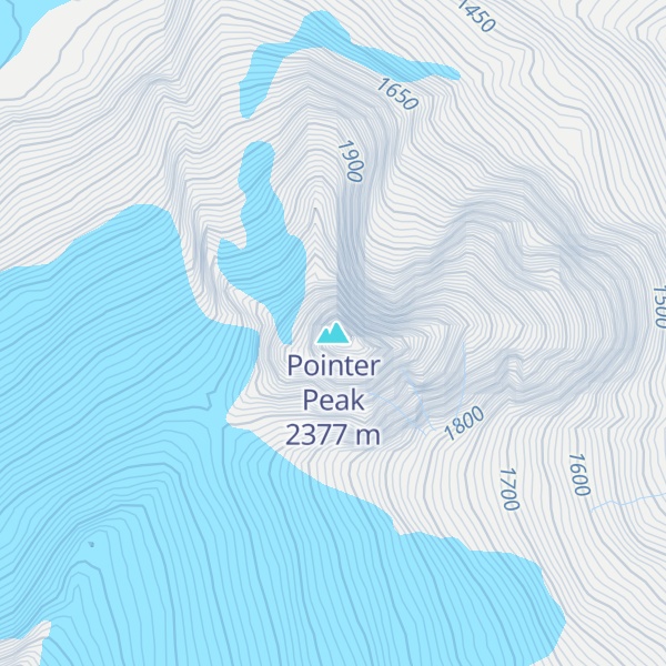 Map of Pointer Peak