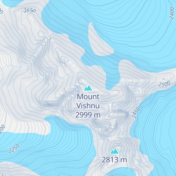 Map of Mount Vishnu