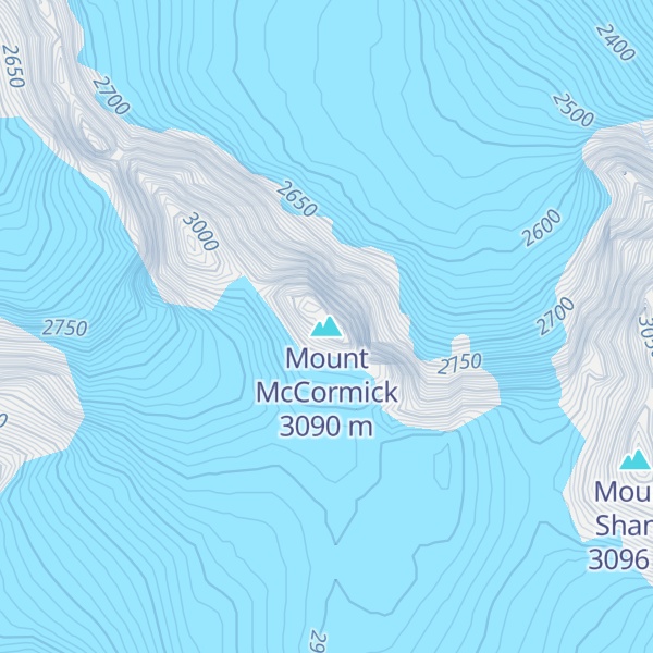 Map of Mount McCormick