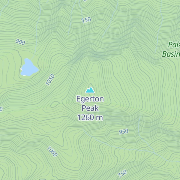 Map of Egerton Peak