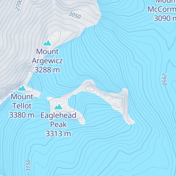 Map of Dragonback Peak