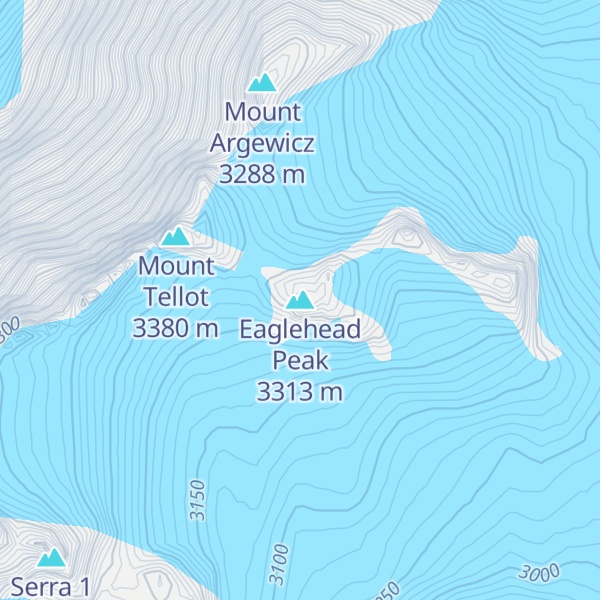 Map of Eaglehead Peak