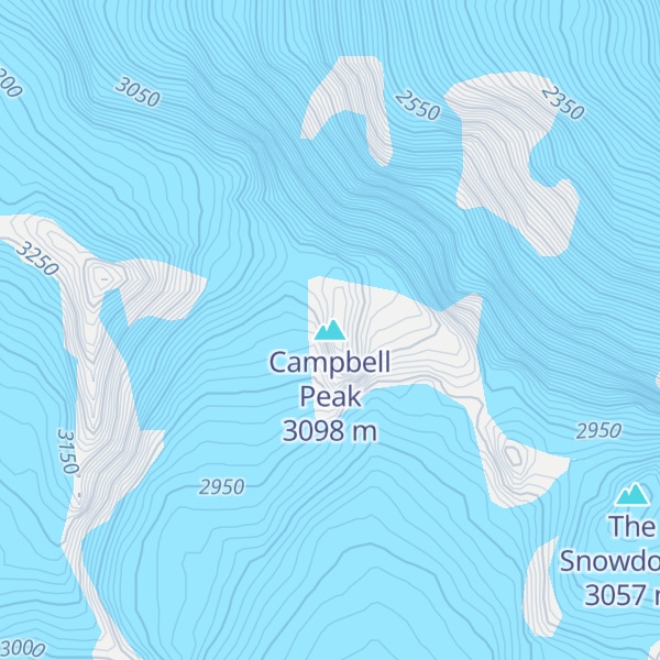 Map of Campbell Peak