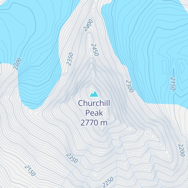 Map of Churchill Peak