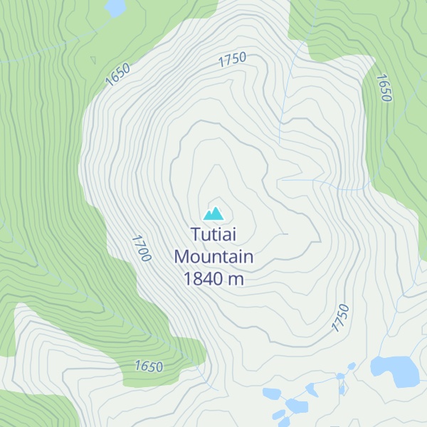Map of Tutiai Mountain