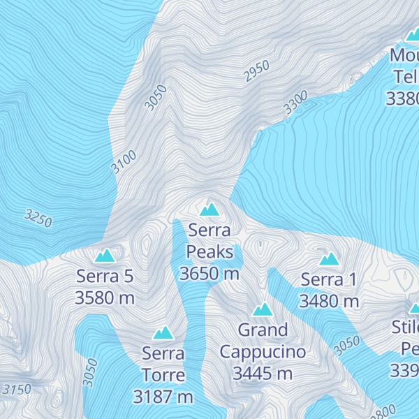 Map of Serra Peaks