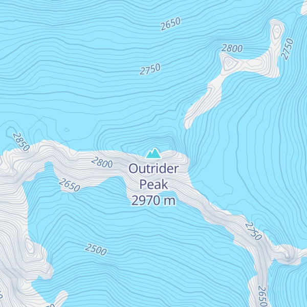 Map of Outrider Peak