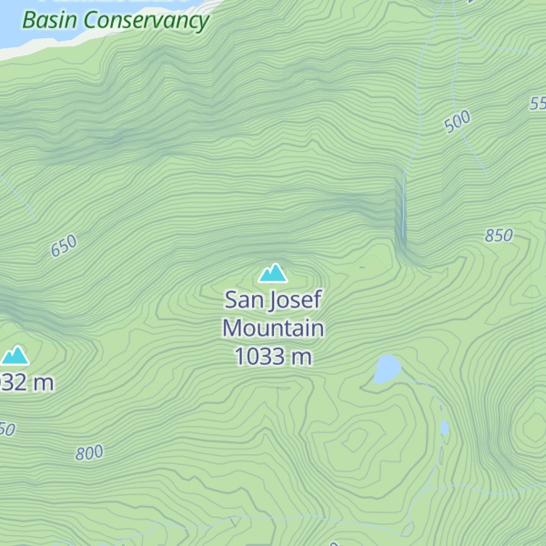 Map of San Josef Mountain