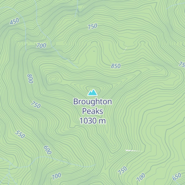 Map of Broughton Peaks