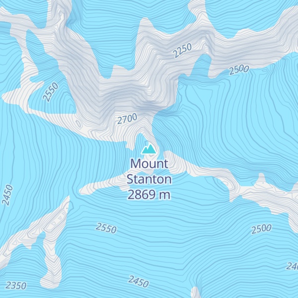 Map of Mount Stanton