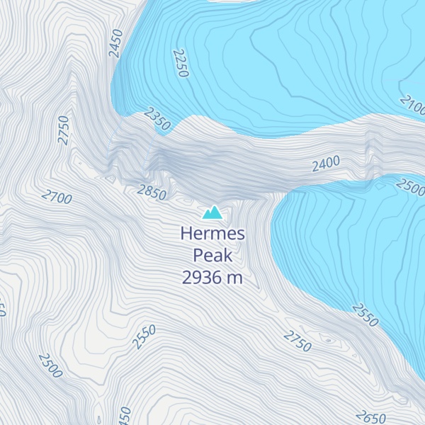Map of Hermes Peak