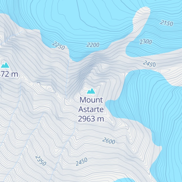Map of Mount Astarte
