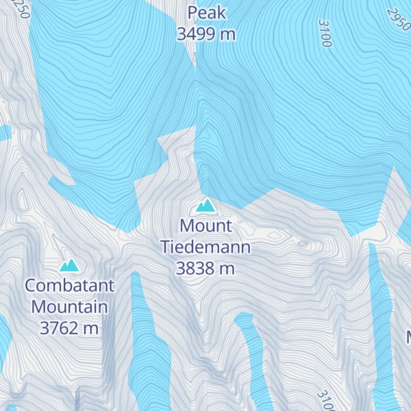 Map of Mount Tiedemann