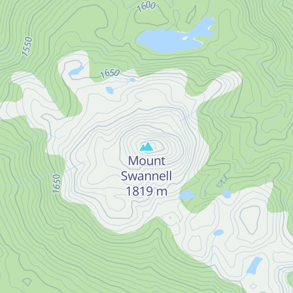 Map of Mount Swannell